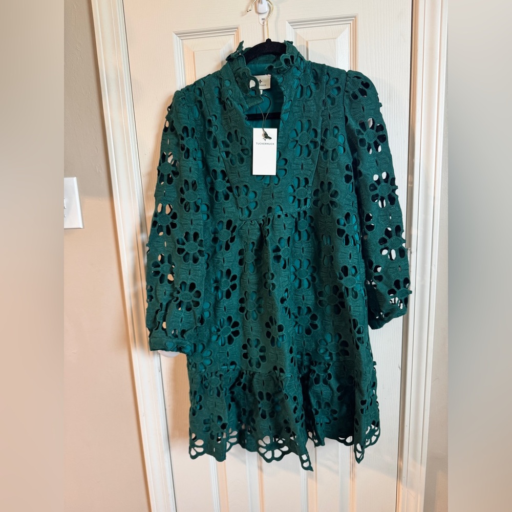 Tuckernuck Green Lace Palmerston Dress
